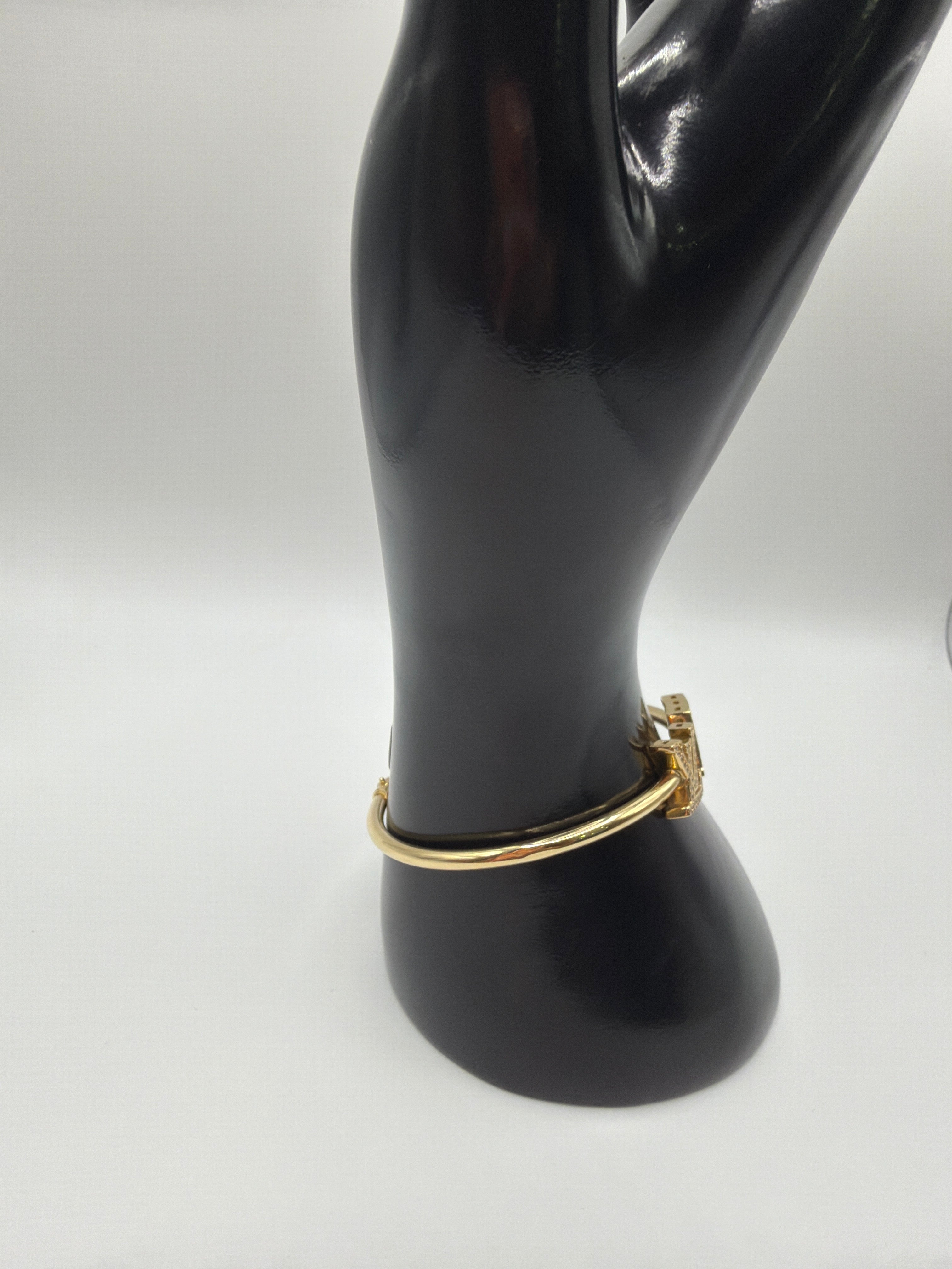 14k Letter Bangle