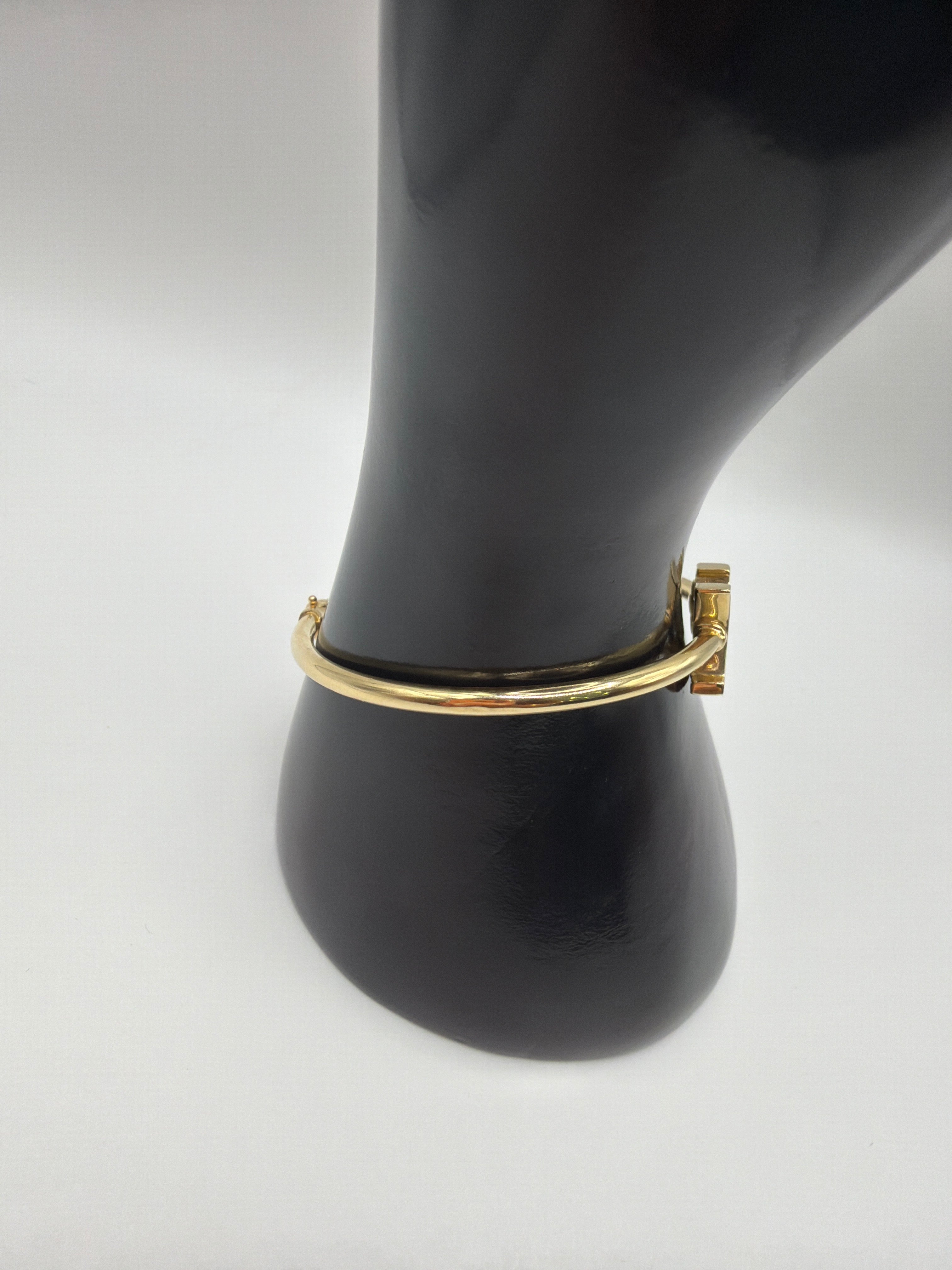 14k Letter Bangle