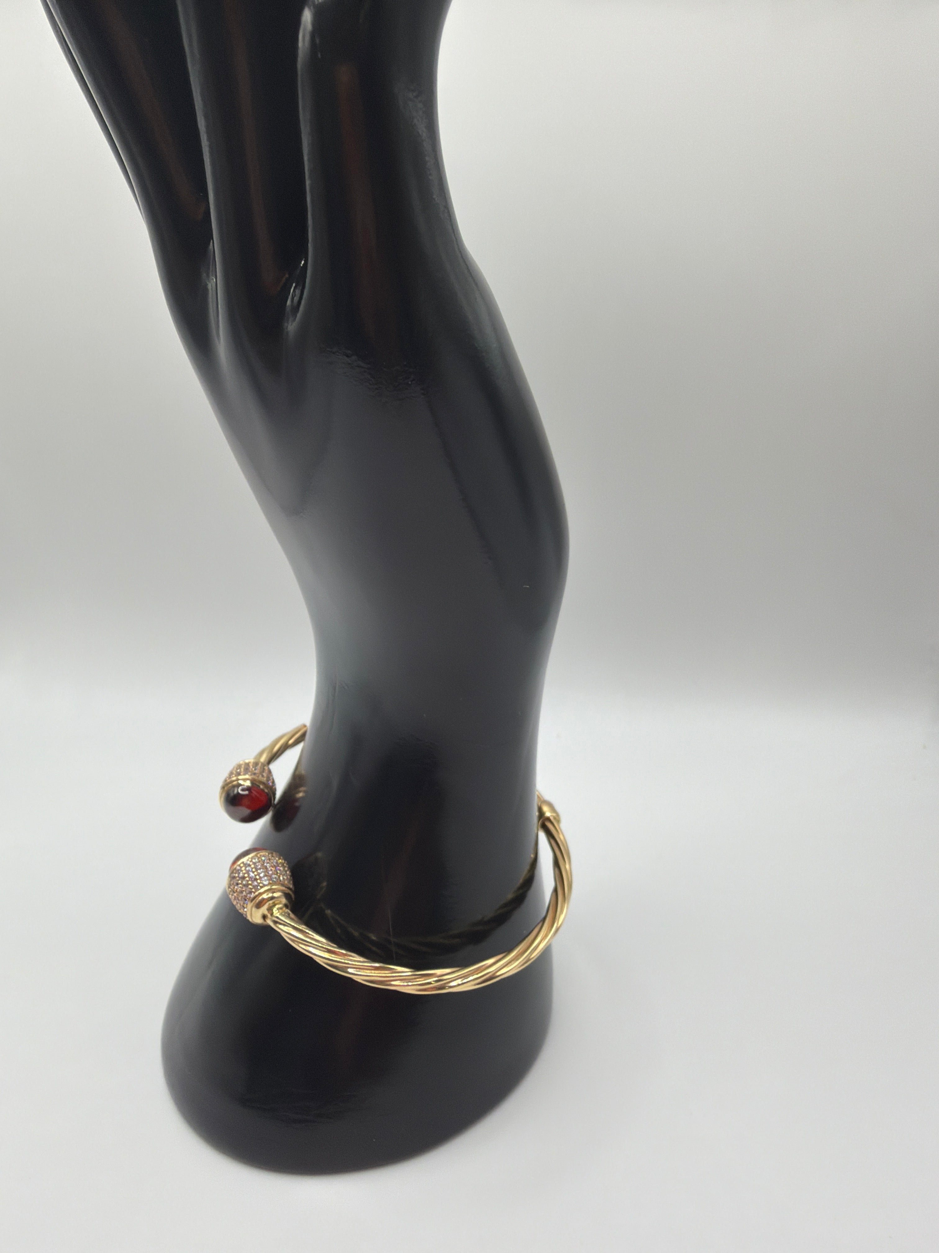 14k Bangle with Stones