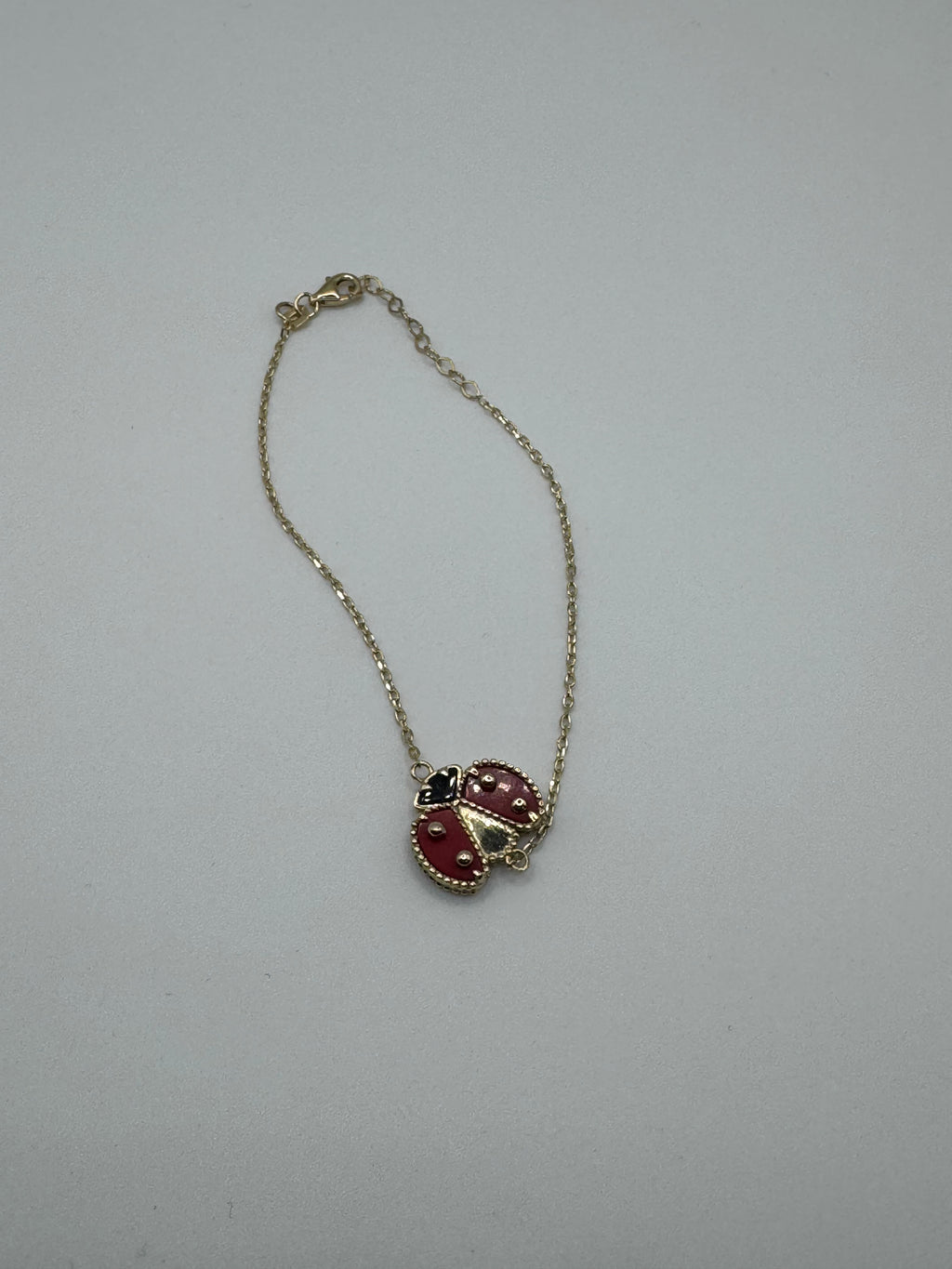 10k Lady Bug Bracelet