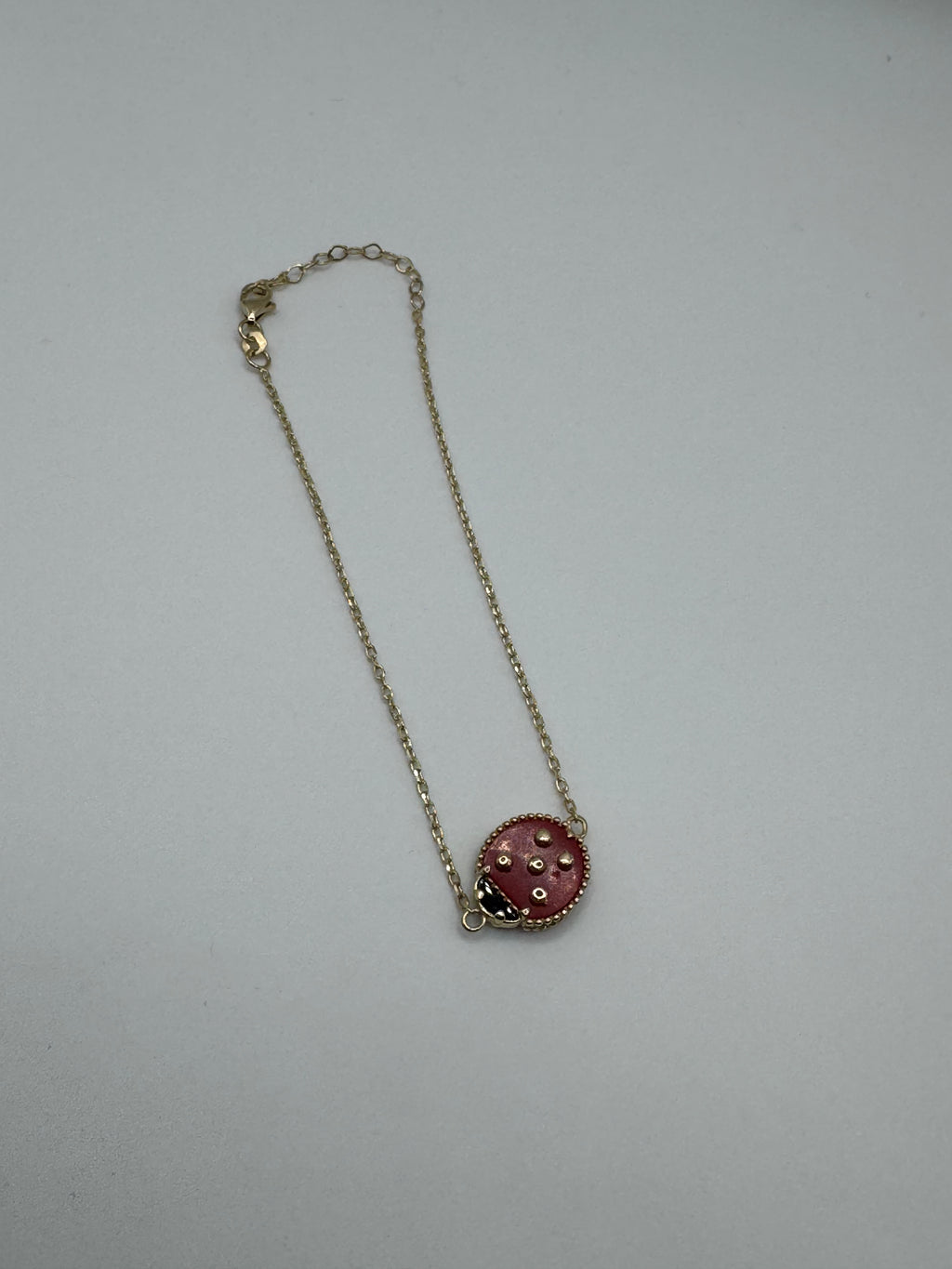 10k Lady Bug Bracelet