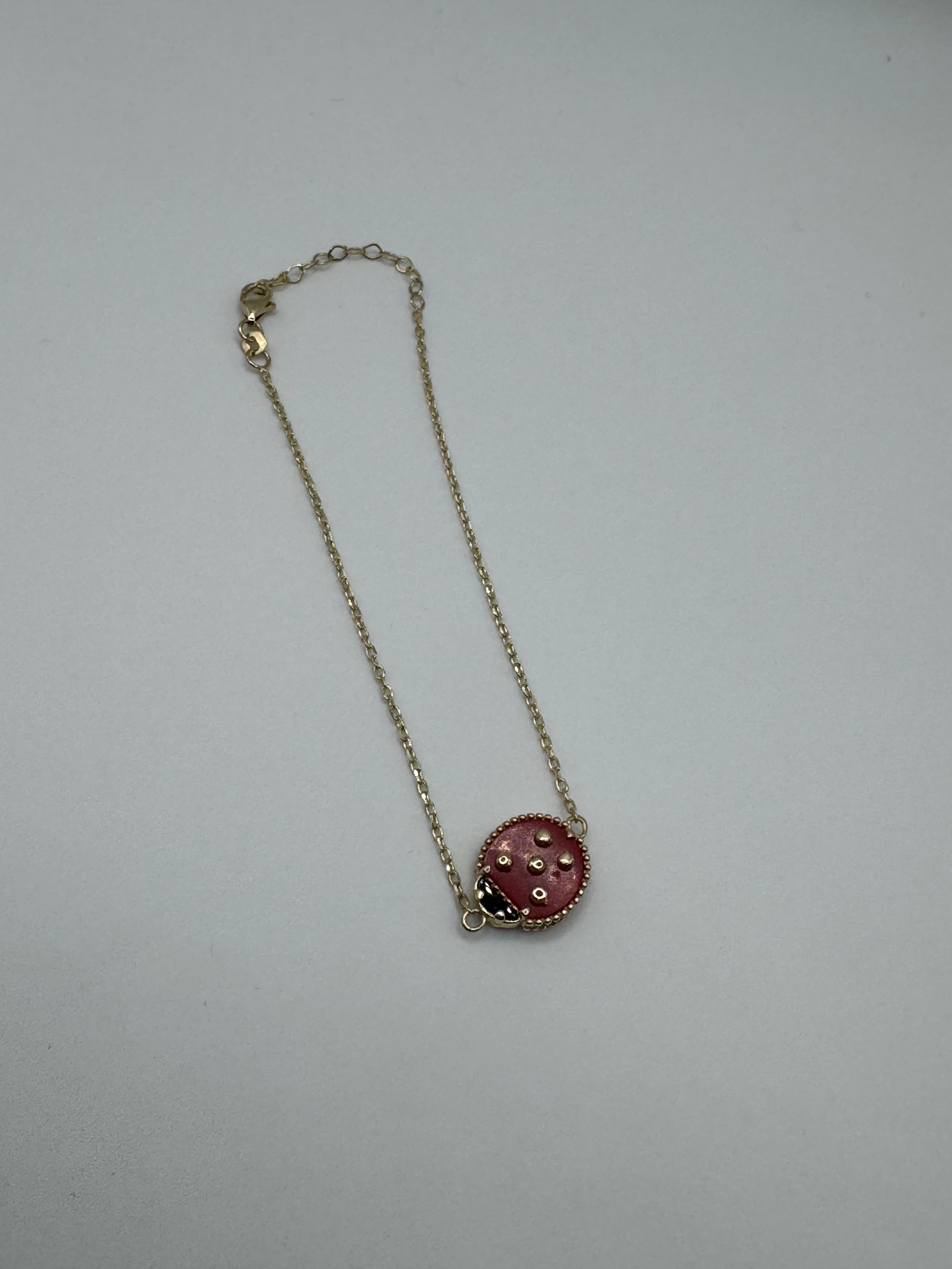 10k Lady Bug Bracelet